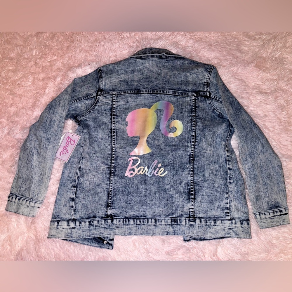 Super cute Barbie denim jacket!